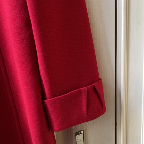 Tahari New with tags red button up jacket with side slit pockets. - Picture 6 of 12